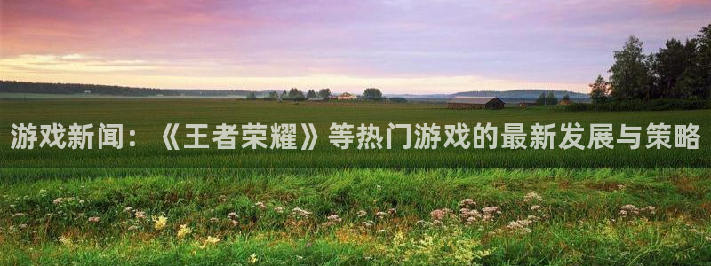 极悦娱乐娱乐：游戏新闻：《王者荣耀》等热门游戏的最新发展与策